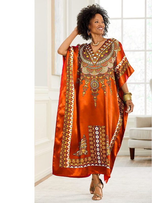 Blessed Queen Silk Kaftan Dress - Image 2