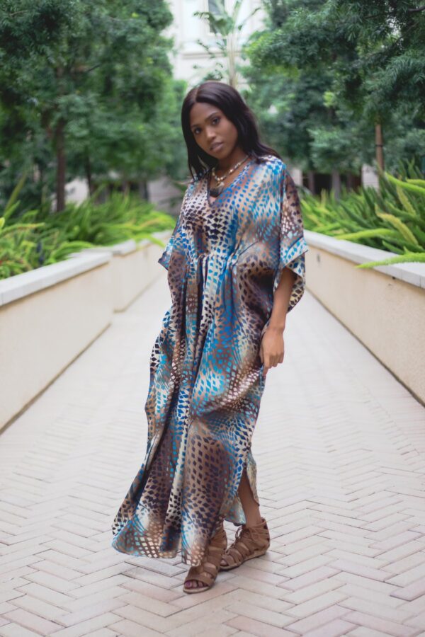 Megan Silk Maxi Style Kaftan - Image 2