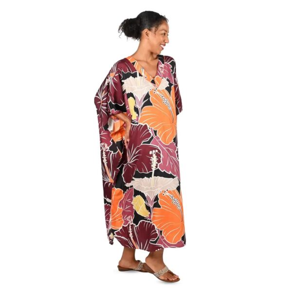 Curvy Neck long Lawn Kaftan Dress for Women in Pakistan