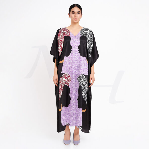 luxury silk kaftan dress for women