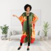 Open Front Duster Kaftan in Silk For Women