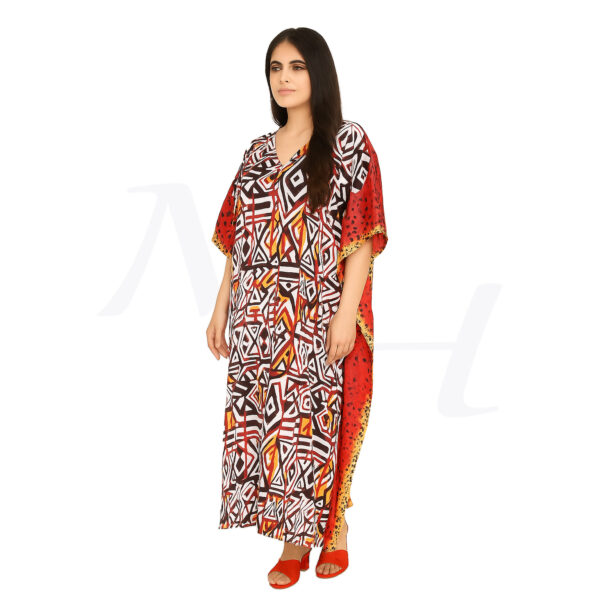 Stella Silk Kaftan Dress - Image 2