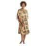 V Neck with Drawstring Midi Kaftan Dress for Women