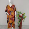 V Neck Lawn Kaftan Dress for Women in Pakistan