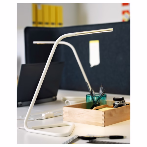 Study Lamp harte series white/silver colour another view