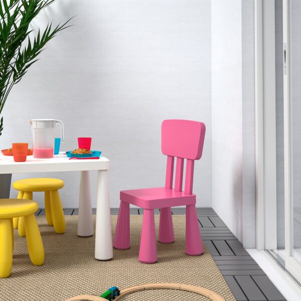 Kids Chair Mammut Series IKEA Pink Color Far