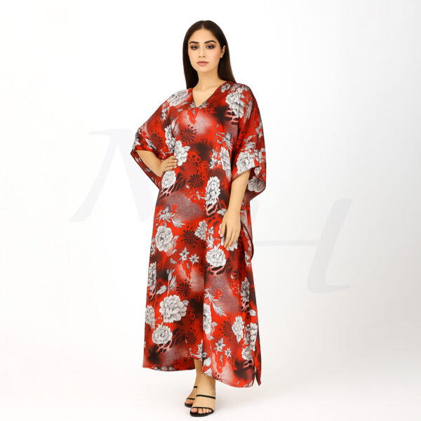 Caroline Silk Kaftan Dress - Image 2