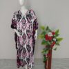 V-neck silk long dress for women