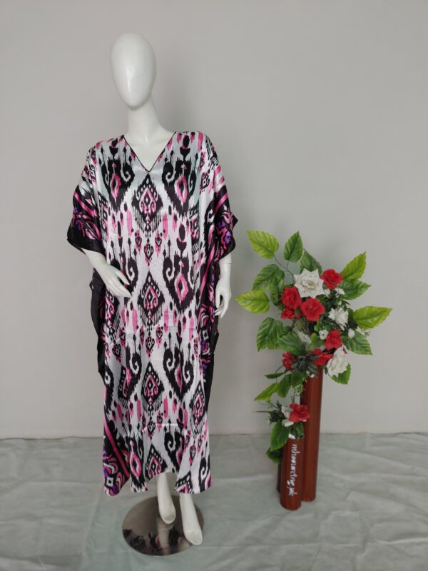 V-neck silk long dress for women