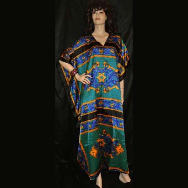 long Silk Kaftan Dress