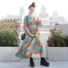 Silk Long Kaftan dress plus size clothing for women