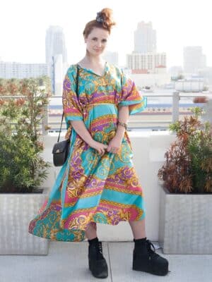 Silk Long Kaftan dress plus size clothing for women