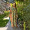 Vintage Silk Kaftan Dress Plus Size