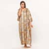 V-Neck Silk Sleeveless Kaftan Dress for Women