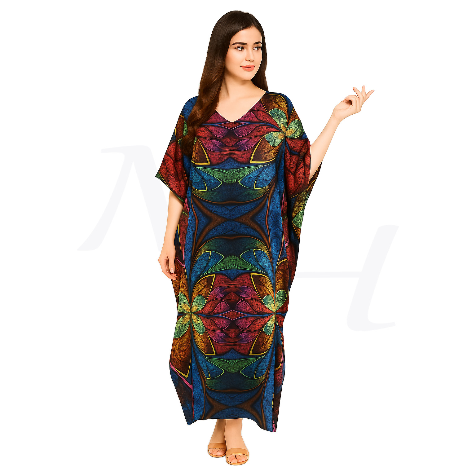 Mariposa Silk Kaftan - Image 2