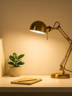 ikea work lamp forsa brass colour