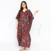 Moroccan silk kaftan dress front